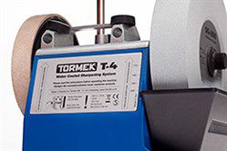 machine plate is now made of metal, which makes it a convenient place to store the Tormek AngleMaster