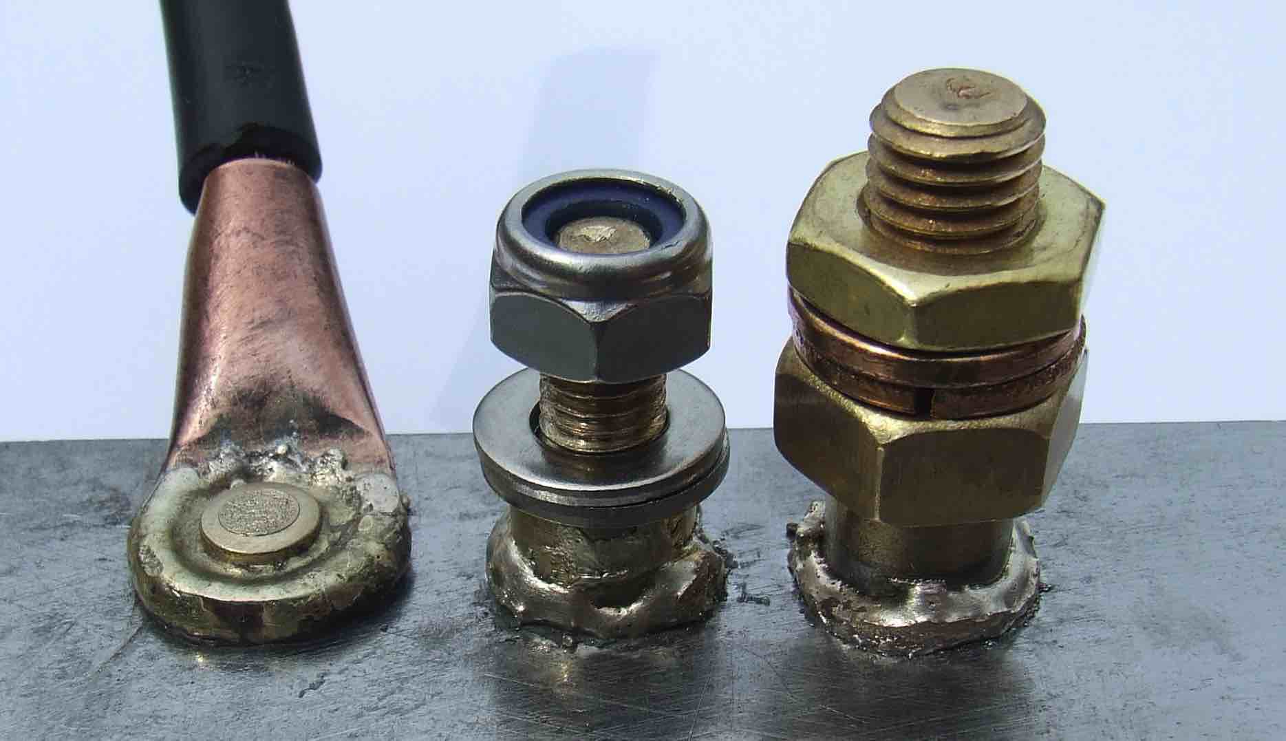 Pin brazing and cathodic protection